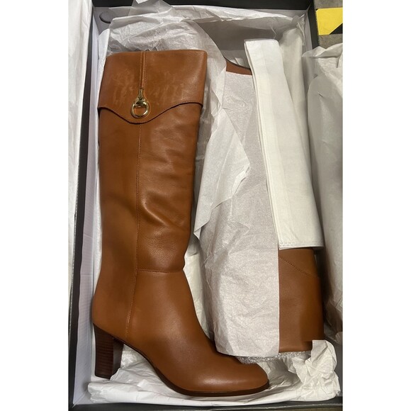Arezzo Shoes - Arezzo Women's Marrom Vivian Round Toe Slip On Mid Block Heel Boots 7.5 B